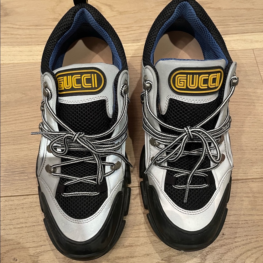 Silver Gucci sneakers